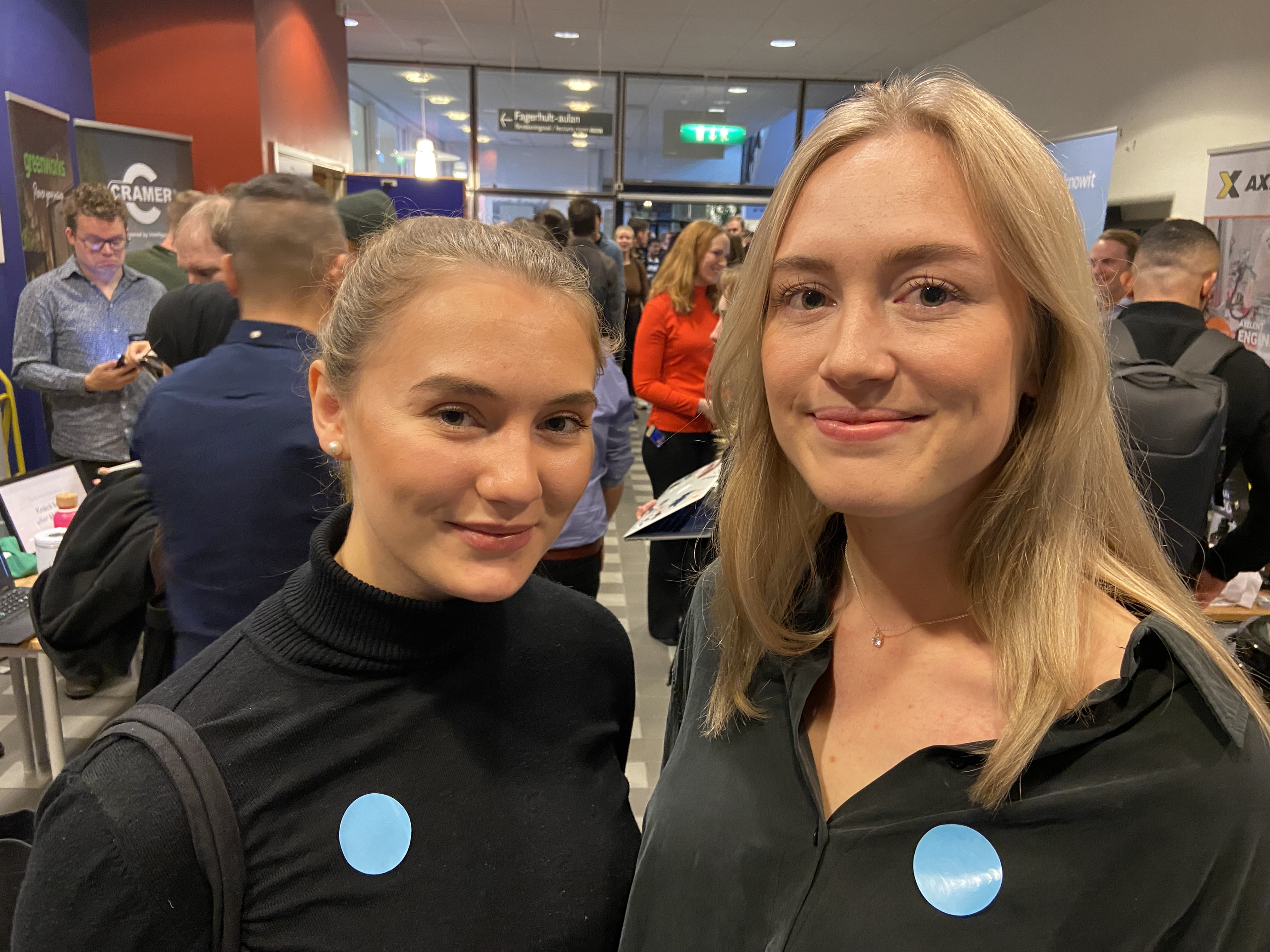 Lia Beckström and Erica Nilsson, JTH students.